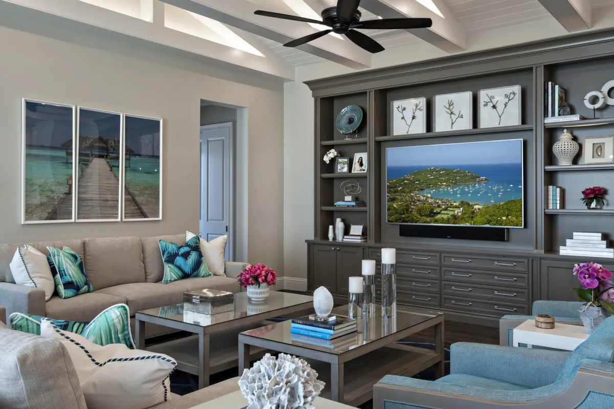 Softly layered residential interior