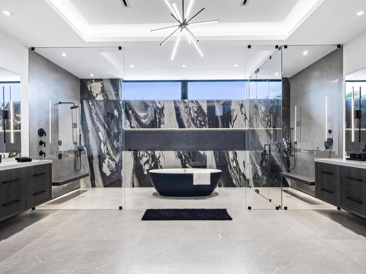 Contemporary interior with tailored furnishings